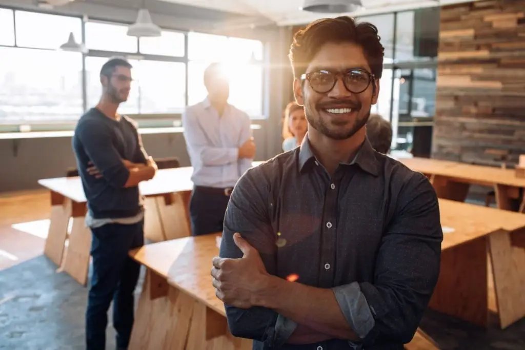 HR professional reviewing recruitment and staff records in Canberra office